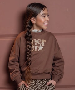 Meisjes sweater bruin