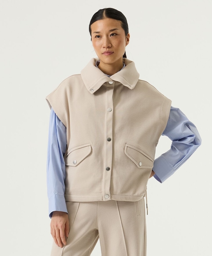 Dames gilet beige
