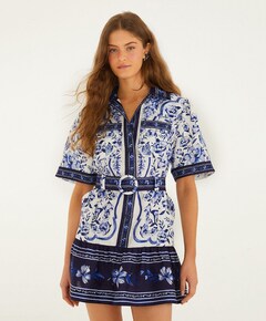 Dames jurk blauw