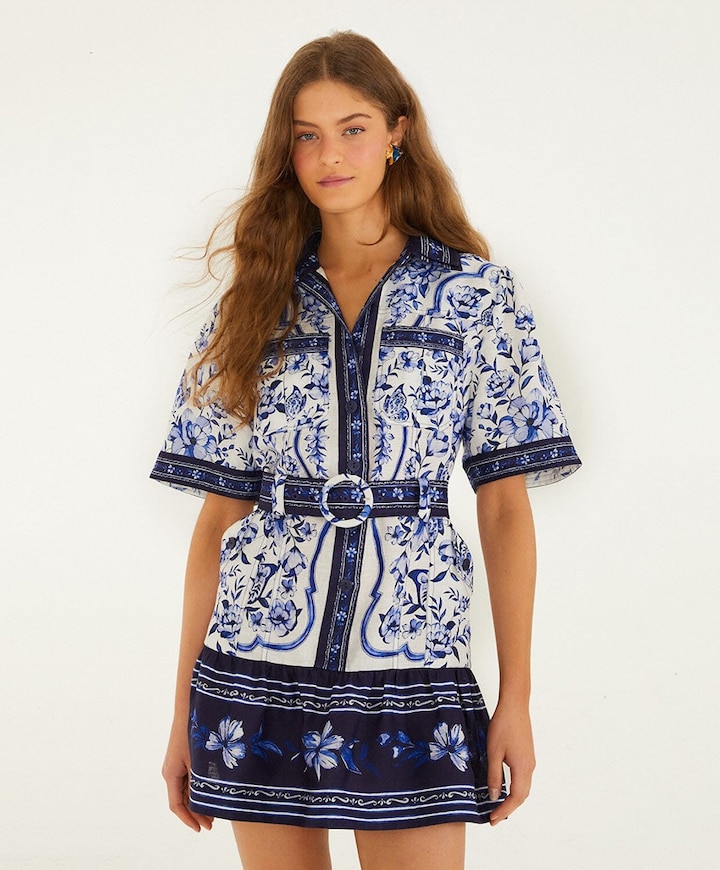 Dames jurk blauw