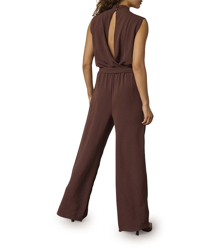 GUTO-JU dames jumpsuit bruin