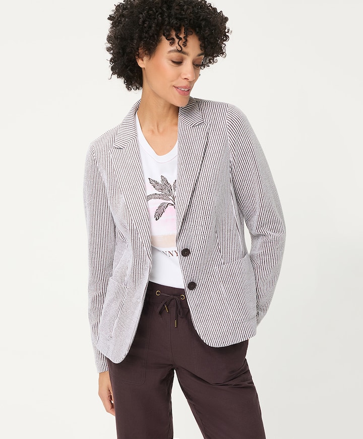 Dames blazer bruin