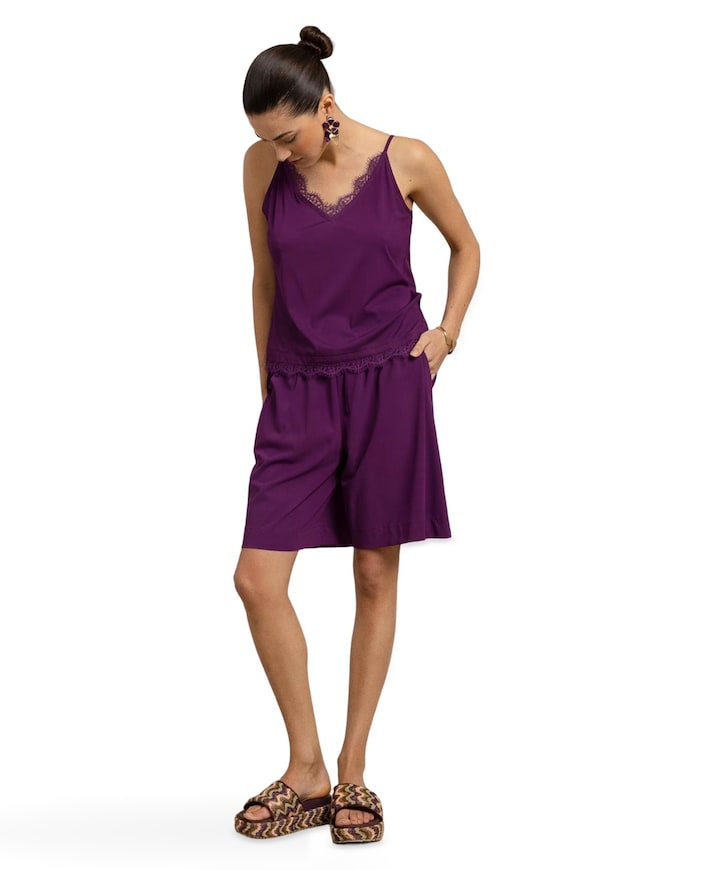 City dames korte broek paars