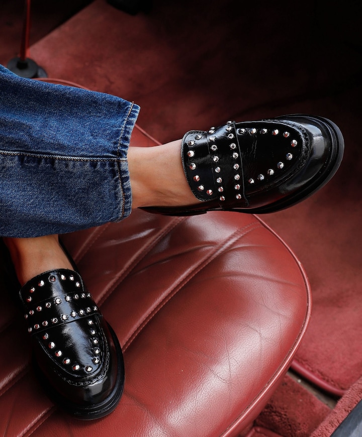 Fae Wylder dames loafers zwart