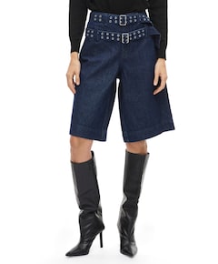 VIADONA HW BELTED jorts blauw