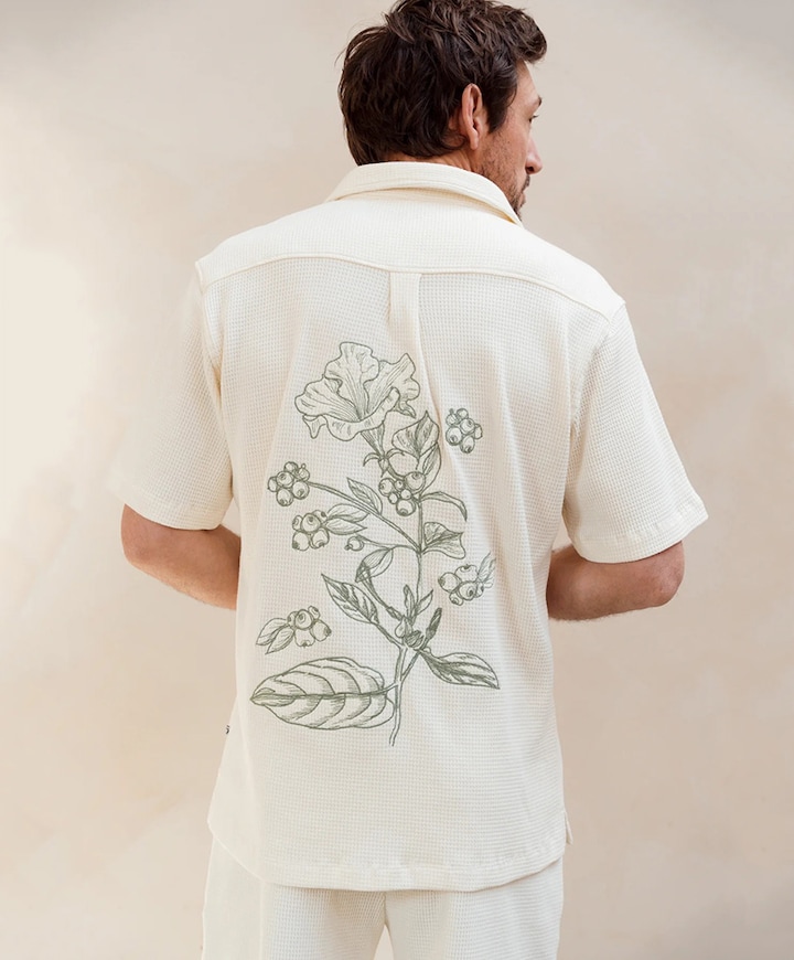Heren overshirt ecru