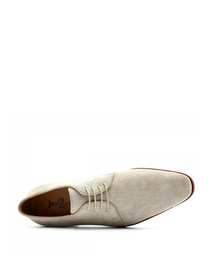 Just2ofus heren veterschoenen beige
