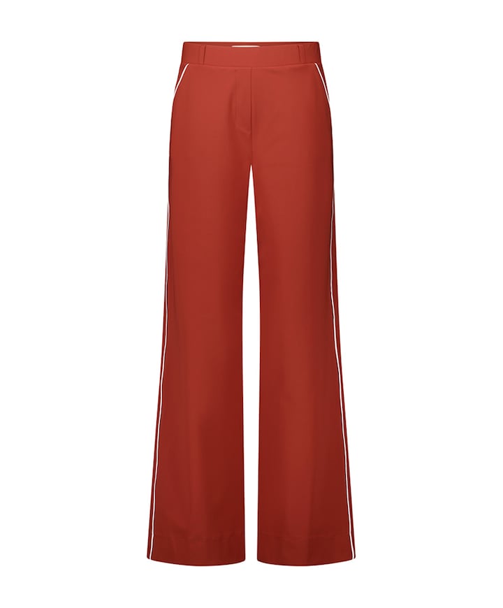 Lexie piping dames broek brique