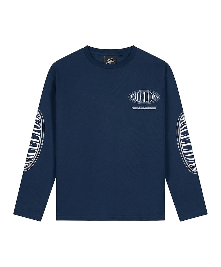 Jongens overhemd lange mouw blauw