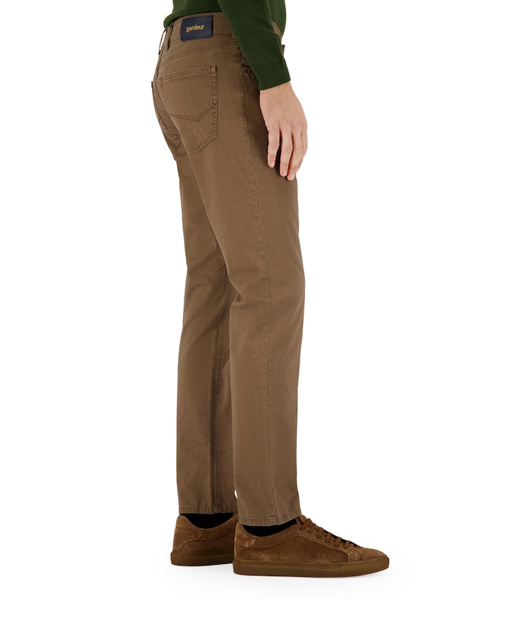 5-Pocket Modern Fit broek bruin