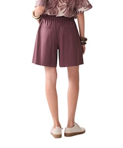 Cotton stretch dames korte broek bruin