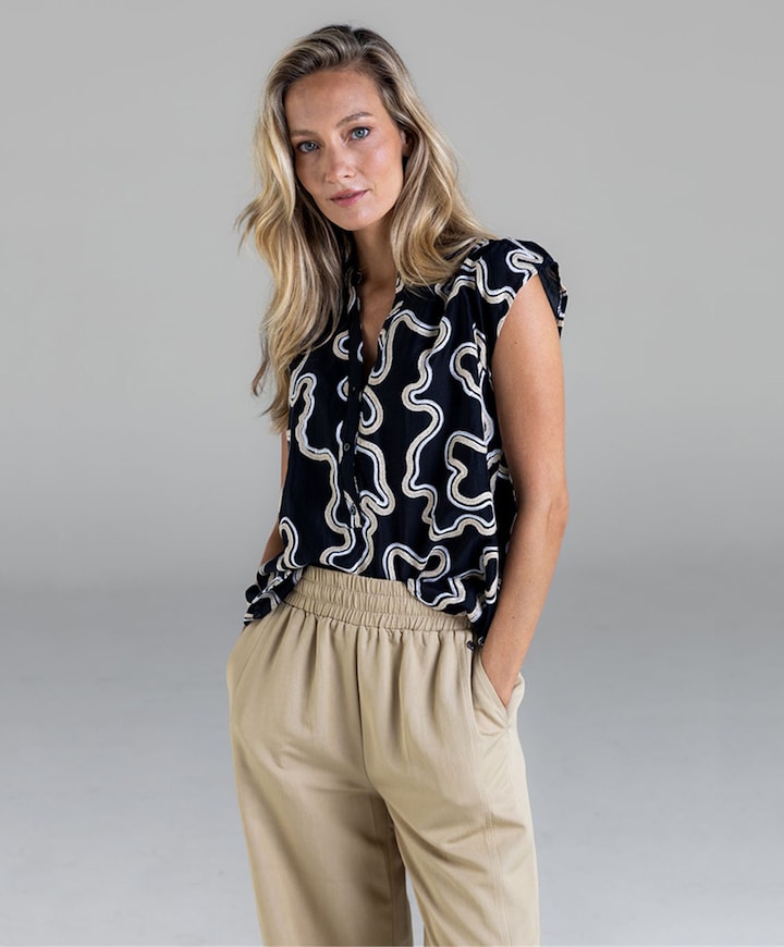 Dames blouse zwart