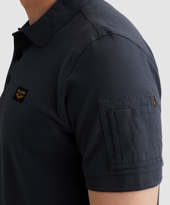 Heren polo blauw