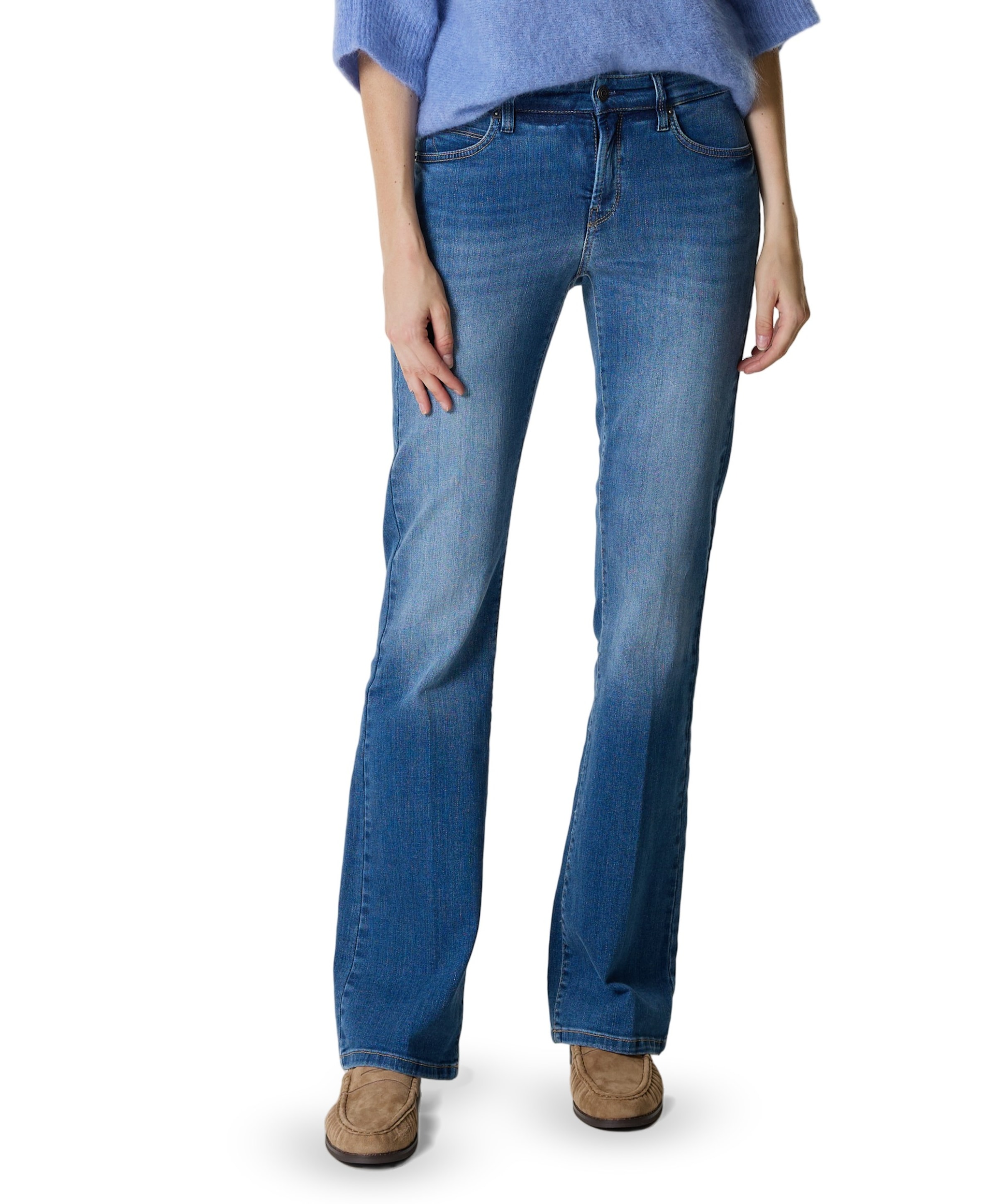 Paris flared L33 dames jeans blauw