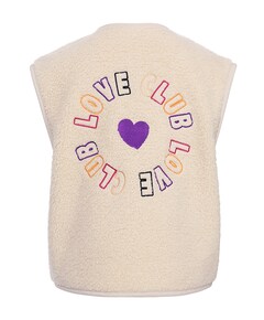 Meisjes gilet beige