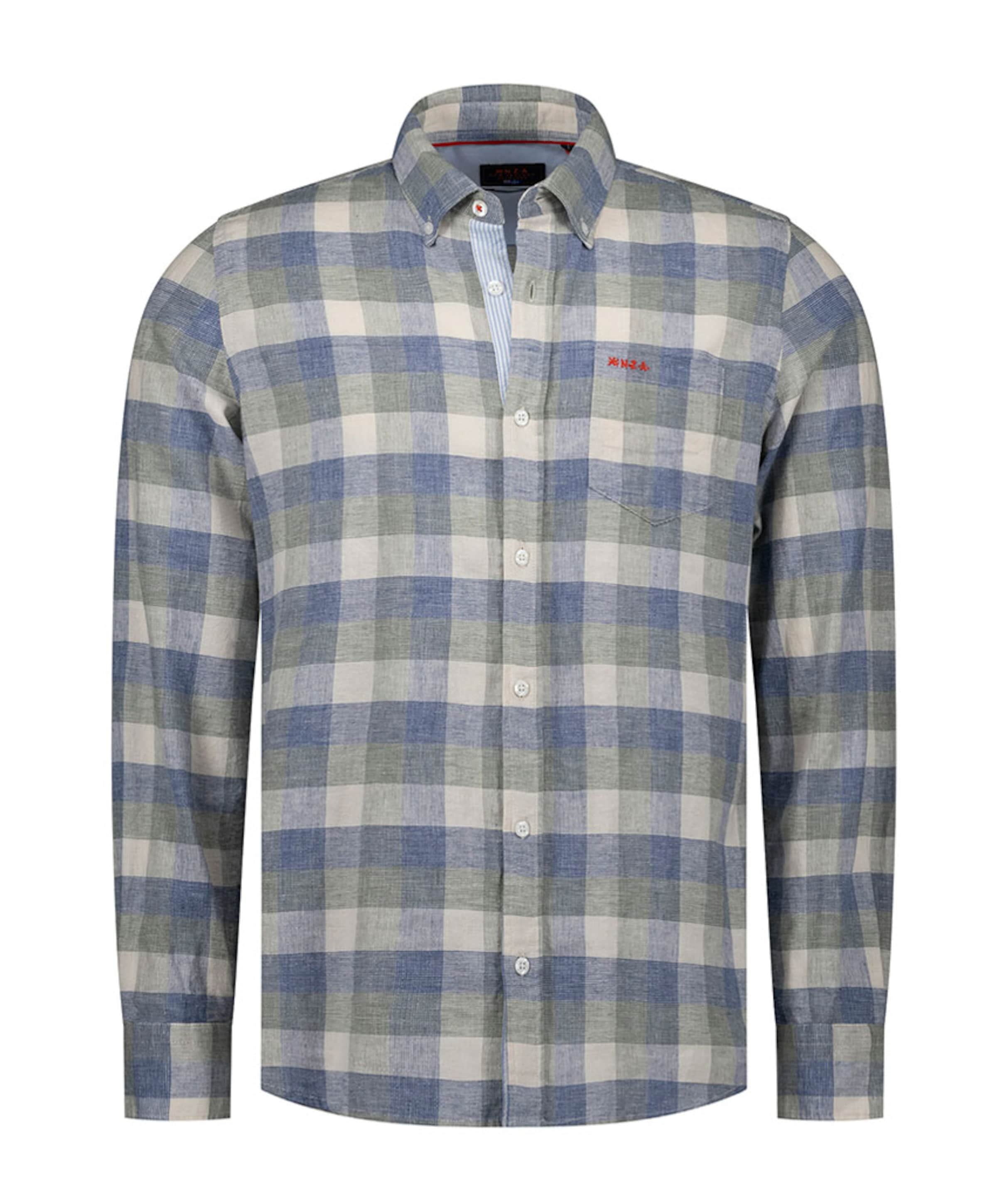 Heren overhemd lange mouw groen