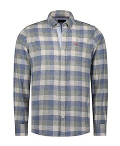 Heren overhemd lange mouw groen