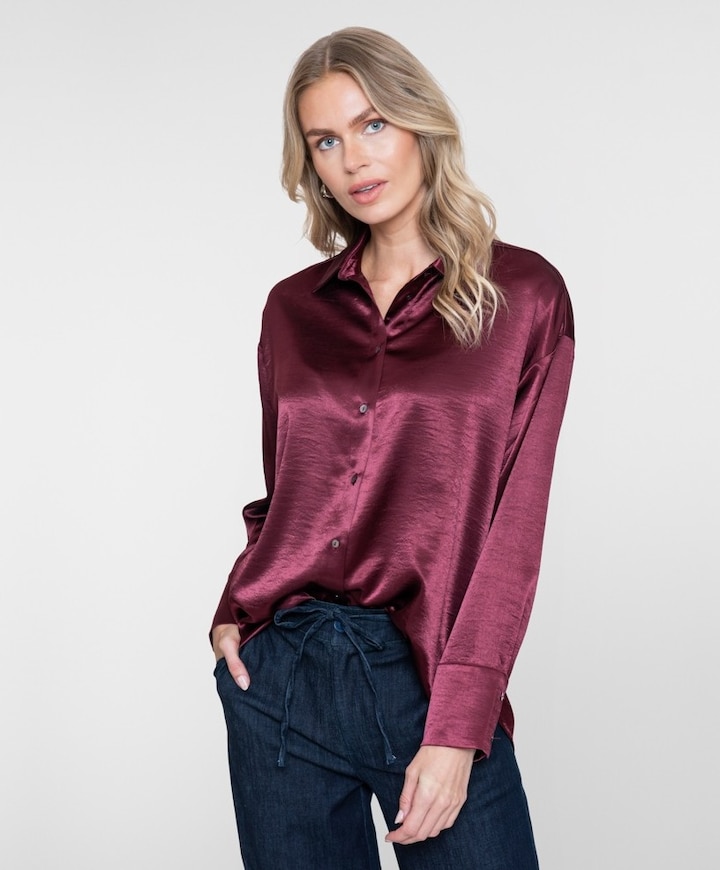 Dames blouse bordeaux
