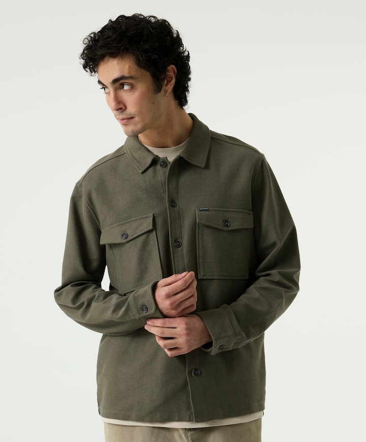 Heren overshirt groen