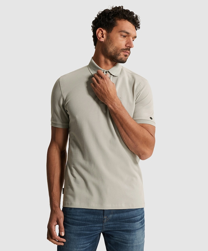 Heren polo grijs