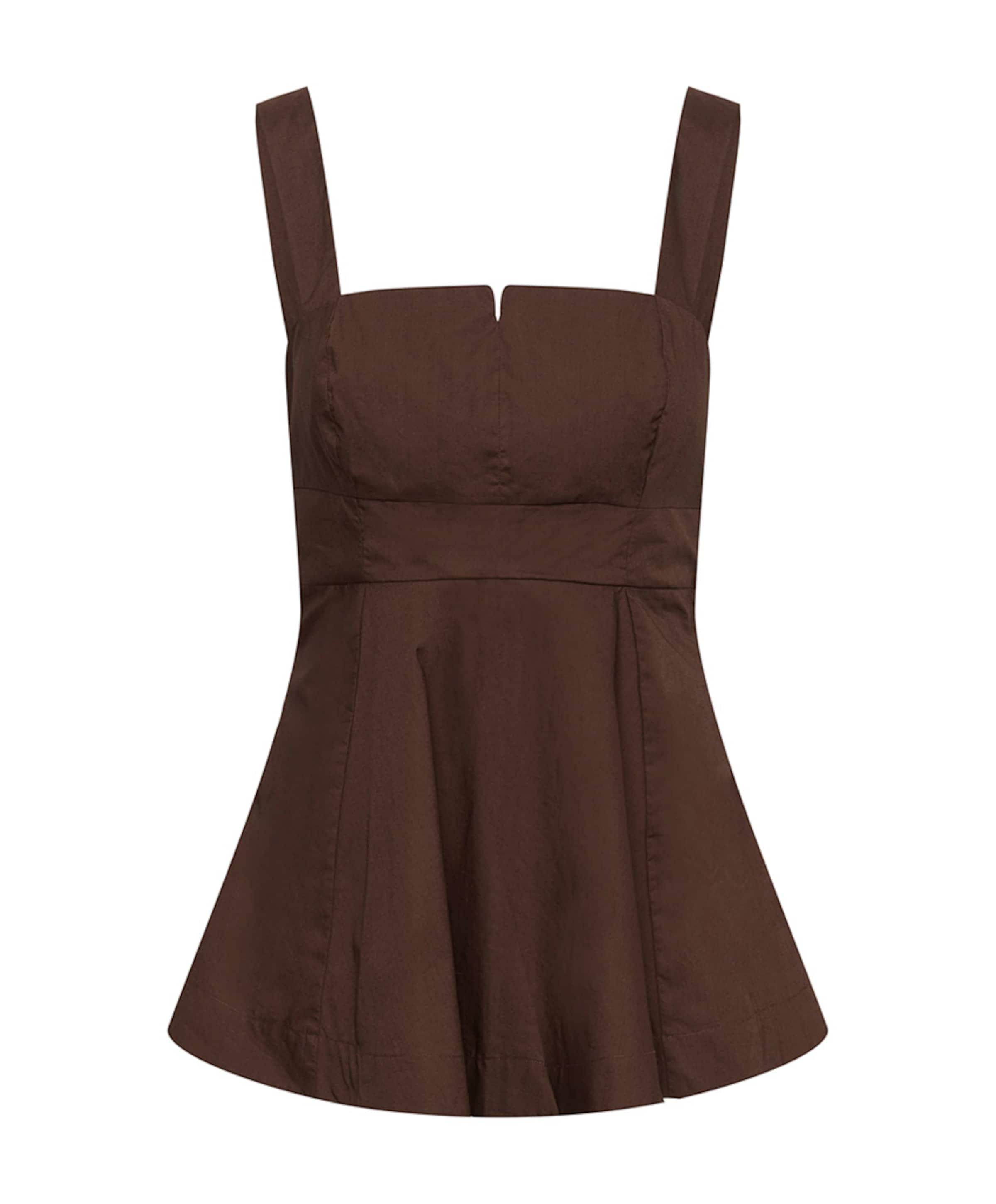 Dames top bruin