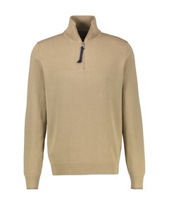 Heren trui met rits beige