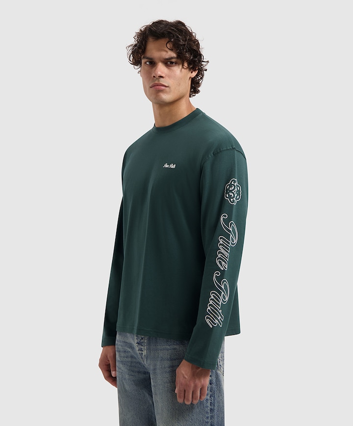 Heren longsleeve groen