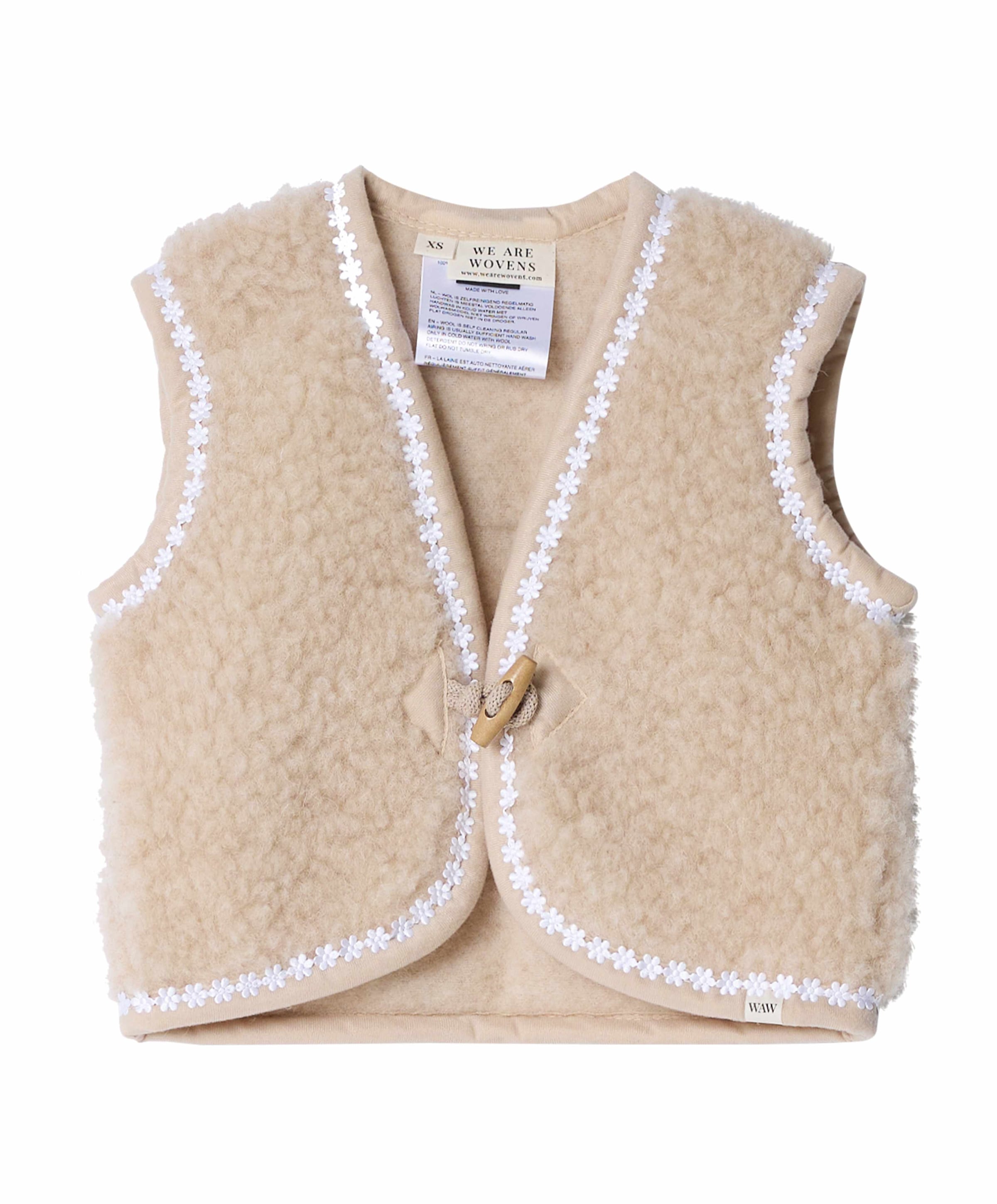 Meisjes gilet ecru