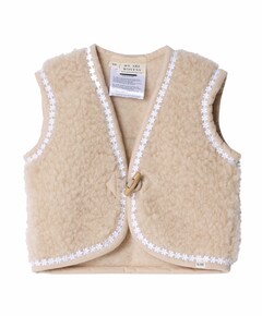 Meisjes gilet ecru