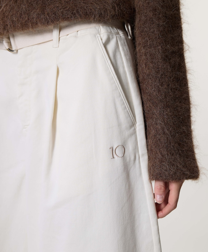 jog twill dames broek ecru