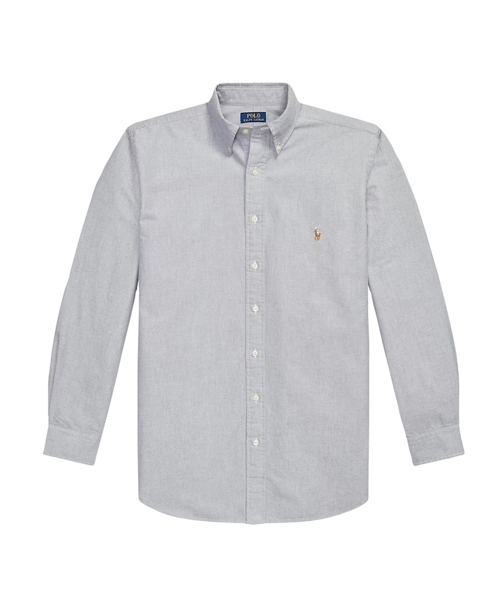 Heren overhemd lange mouw blauw