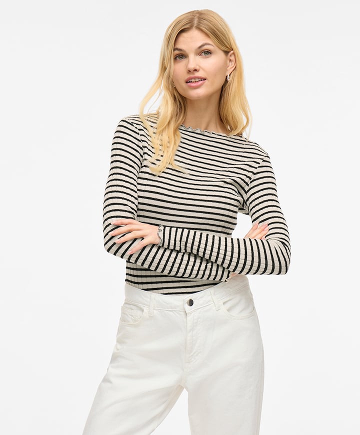 Dames longsleeve ecru