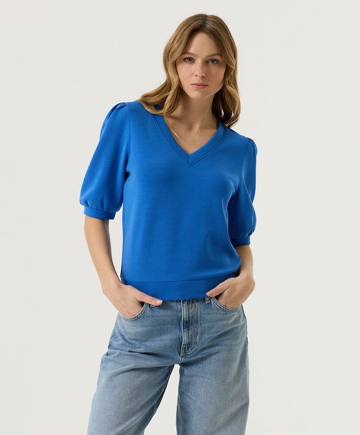 Dames sweater blauw