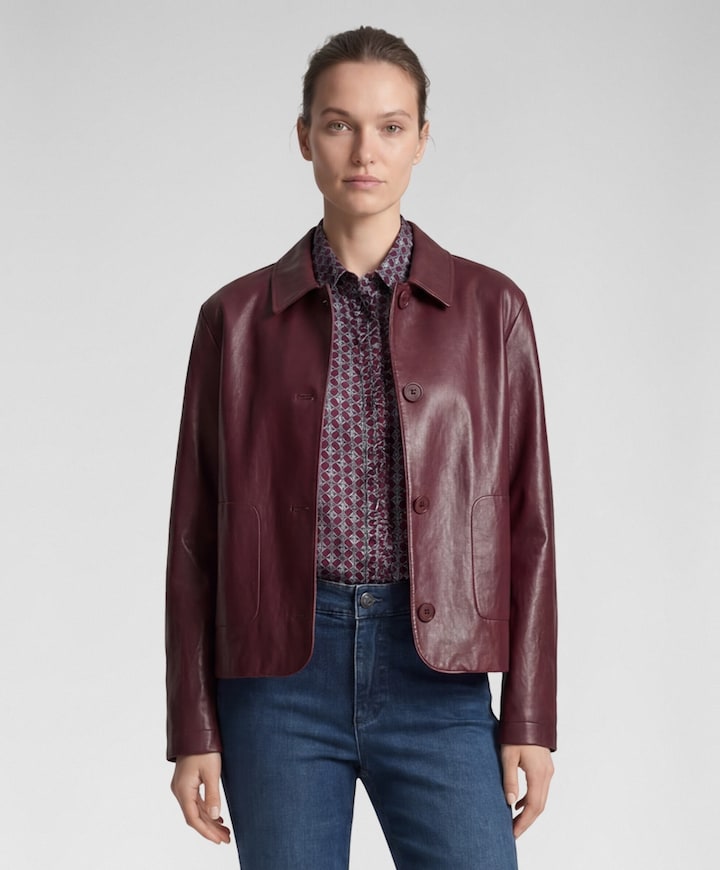 Dames jas bordeaux