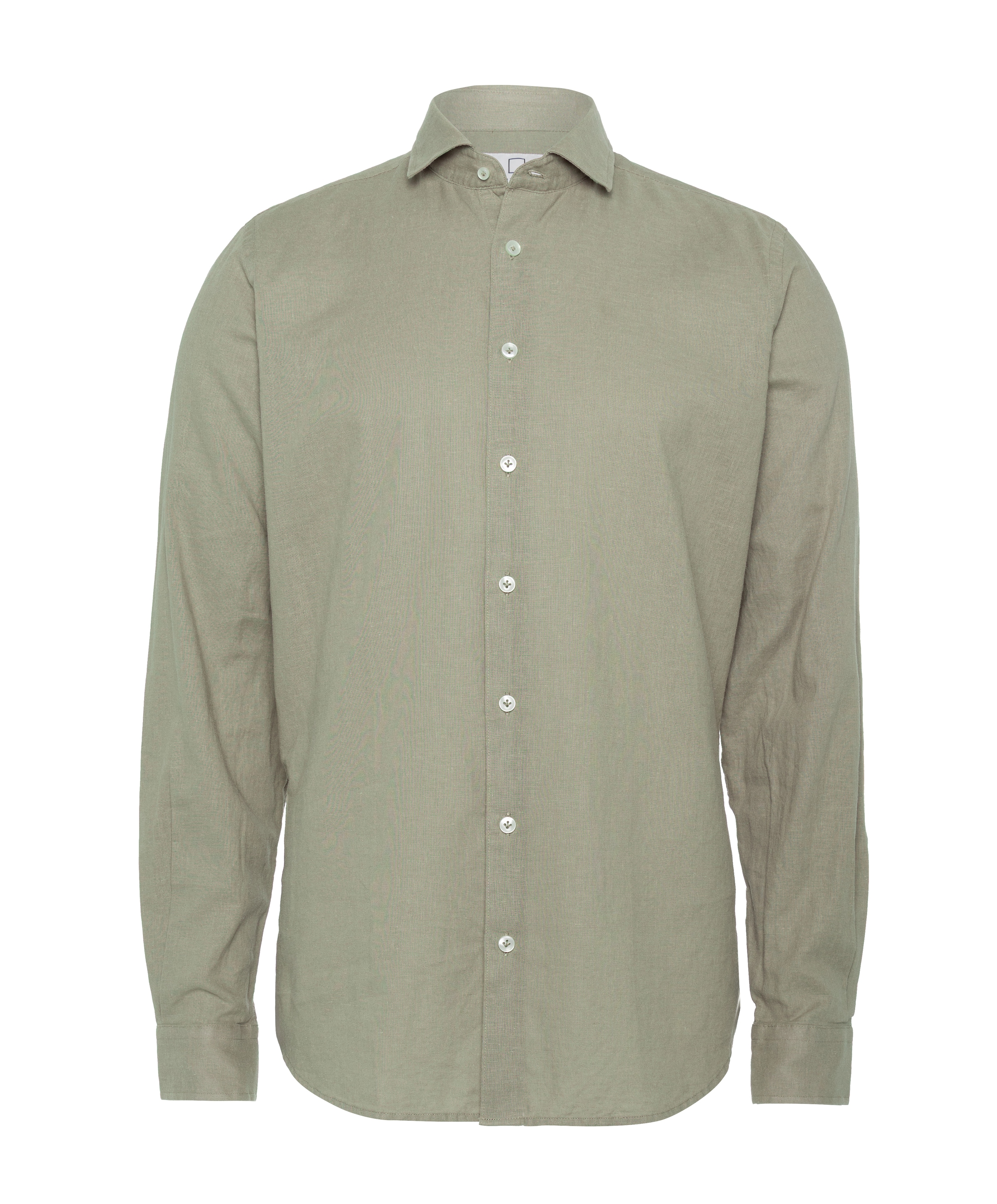 Heren overhemd lange mouw groen