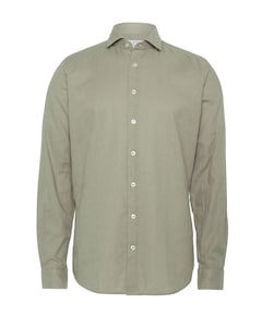 Heren overhemd lange mouw groen