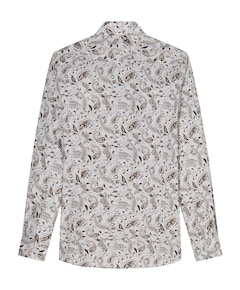 Heren overhemd lange mouw beige