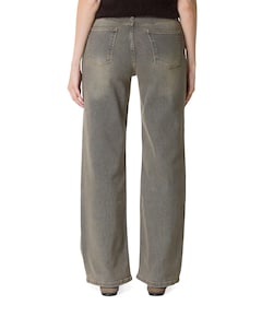 Wide leg dames jeans beige