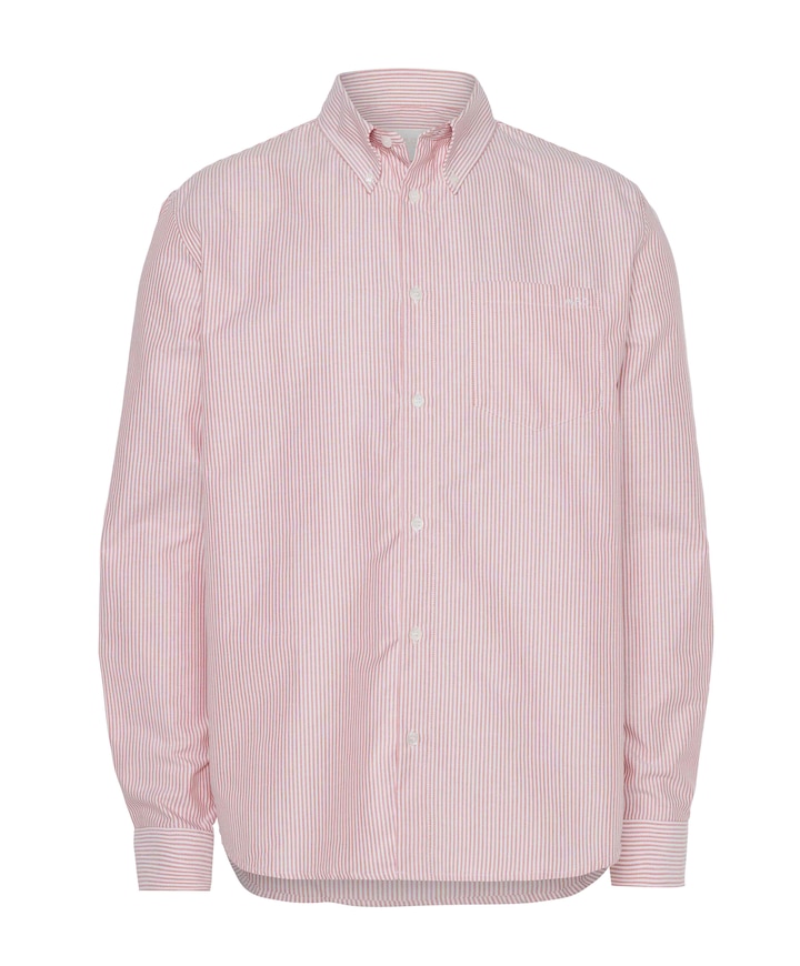 Heren overhemd lange mouw rood