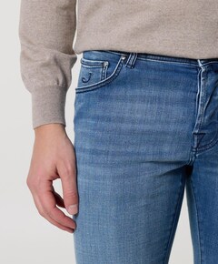 Nick Slim 5 Pocket heren jeans blauw