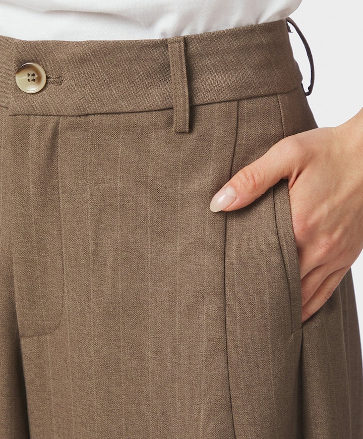 Essiall Pinstripe dames broek beige