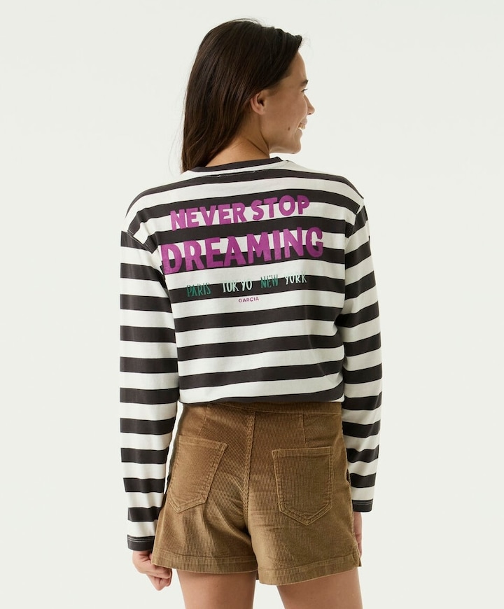 Meisjes longsleeve bruin