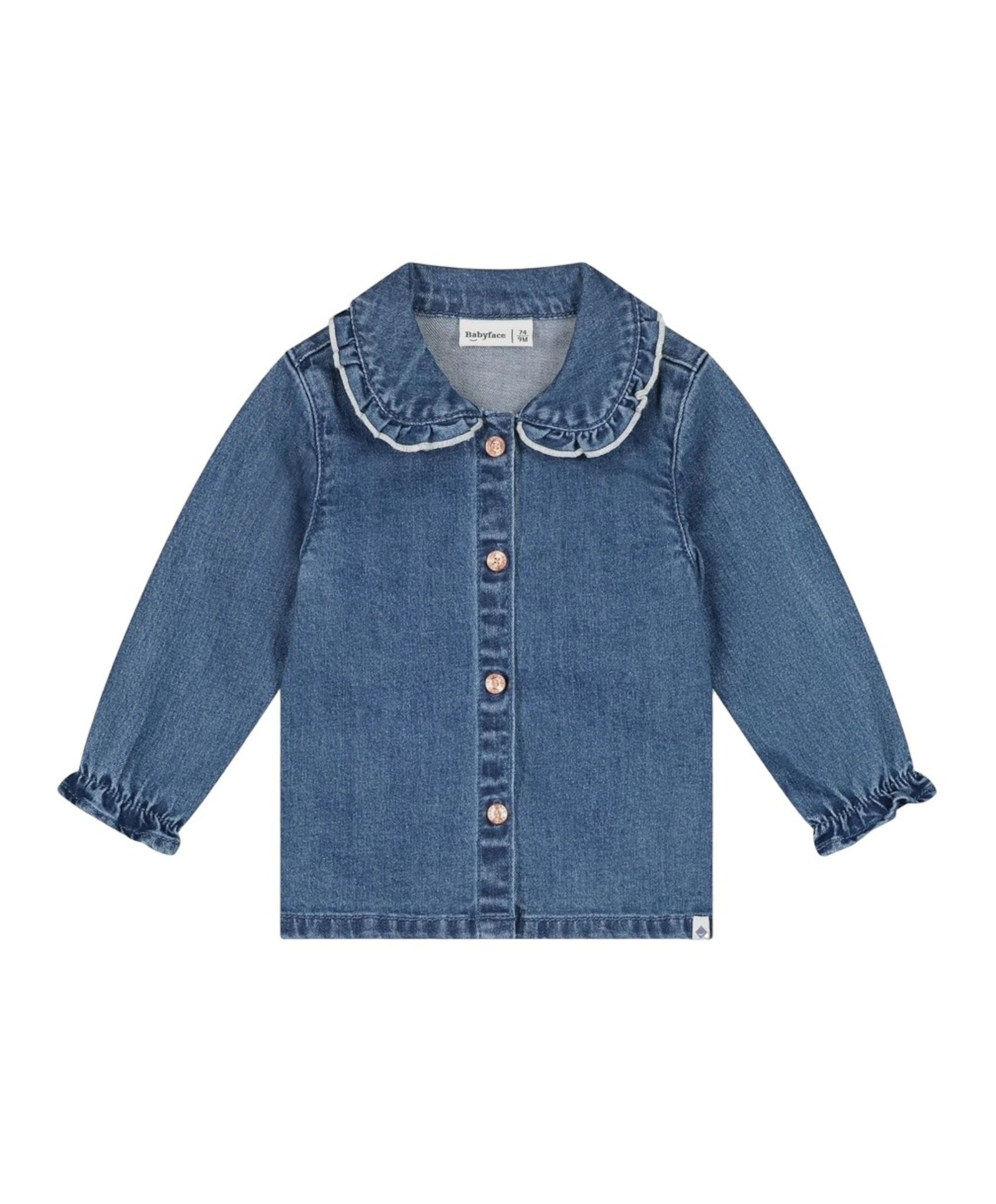 Meisjes blouse lange mouw blauw