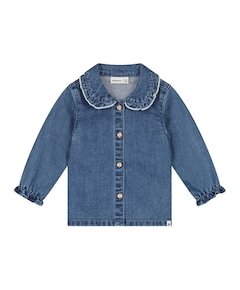 Meisjes blouse lange mouw blauw