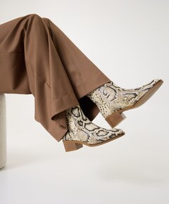 dames enkellaarzen beige