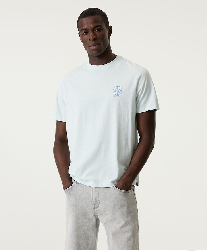 Heren T-shirt blauw