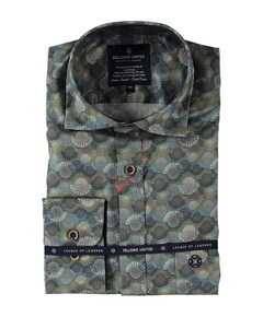 Heren overhemd lange mouw groen