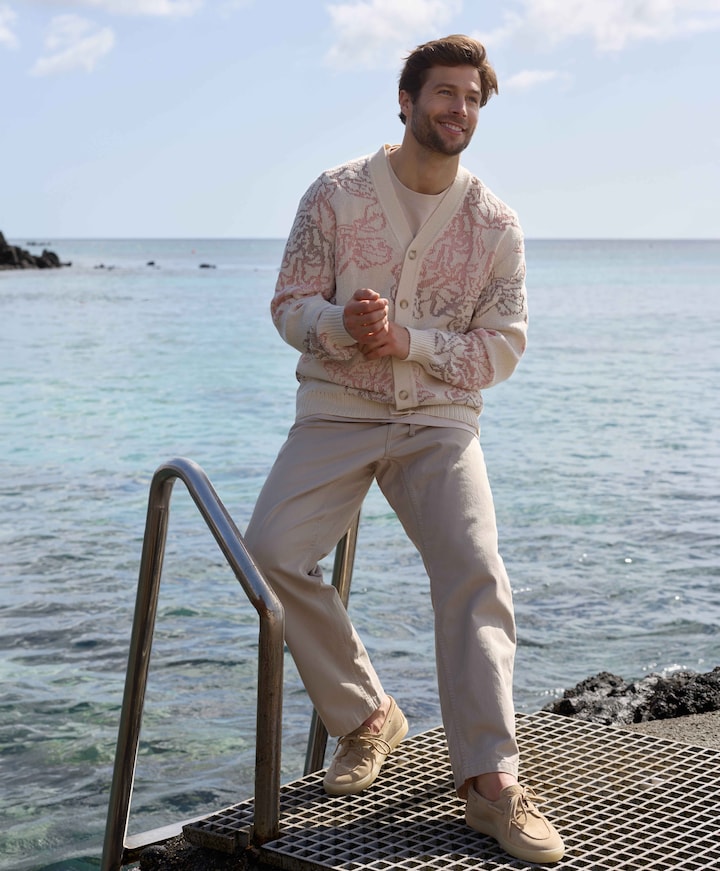 Heren moccasins beige