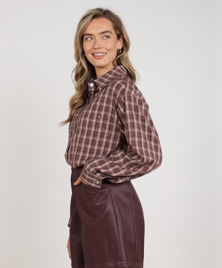 Dames blouse bordeaux