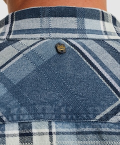 Heren overhemd lange mouw blauw